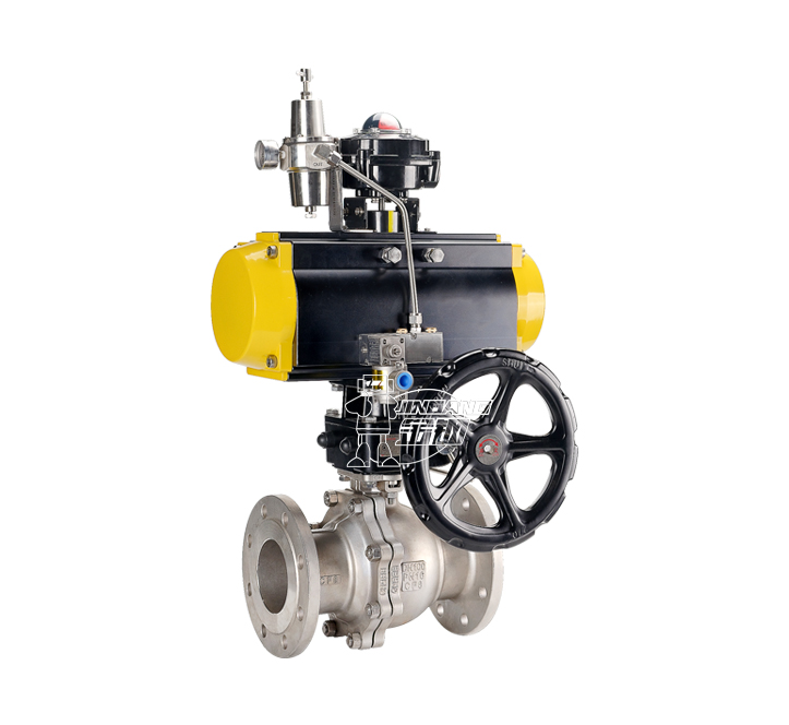 不鏽鋼法蘭氣動球閥